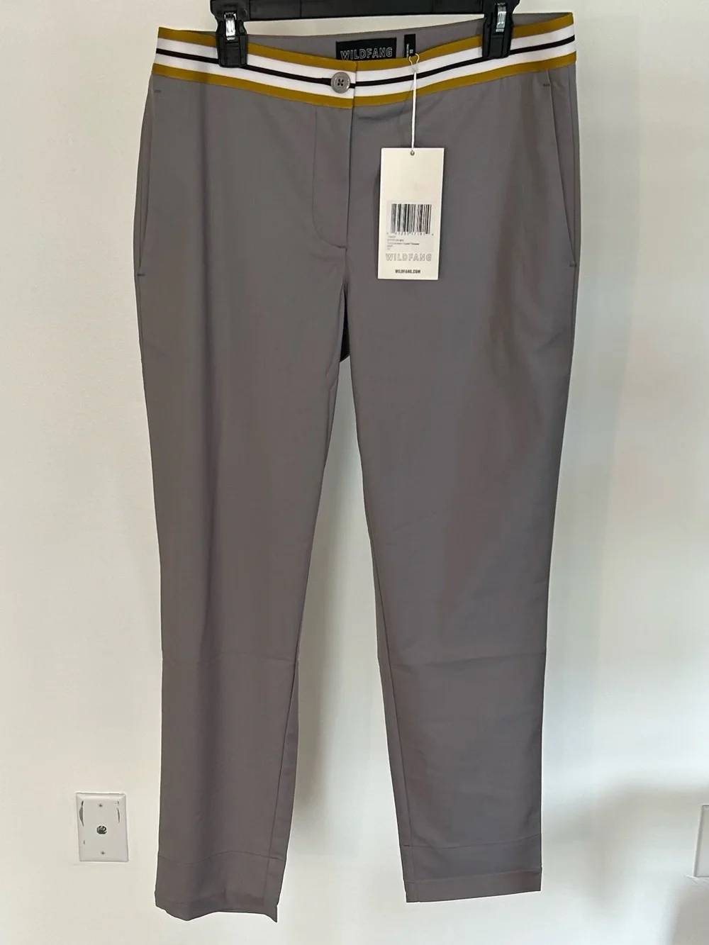 NWT Wildfang The Empower Taped Trouser Grey size 10